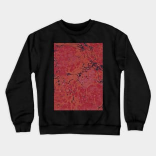 Marbling orange red stones pattern Crewneck Sweatshirt